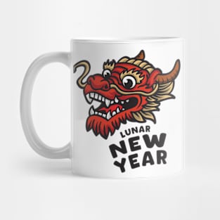 Dragon lunar chinese new year 2024 cartoon Mug